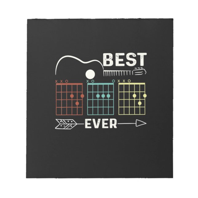 Guitarist Best Dad Ever Birthday Notepad (Front)