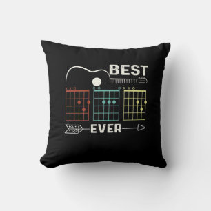 Guitarist Best Dad Ever Birthday Throw Pillow
