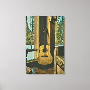 Guitarist birthday gift canvas print