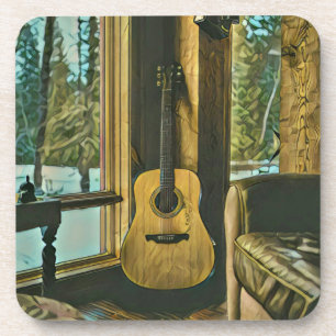 Guitarist birthday gift coaster