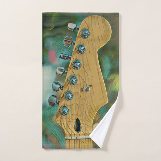 guitarist birthday gift hand towel (Hand Towel)