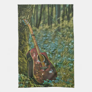 Guitarist birthday gift kitchen towel