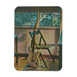 guitarist birthday gift magnet