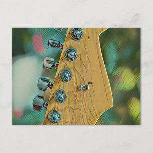 guitarist birthday gift postcard