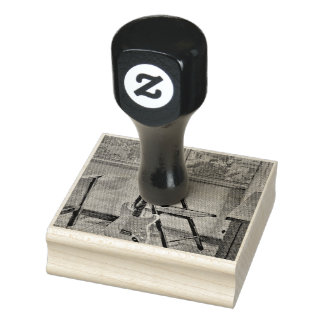 guitarist birthday gift rubber stamp