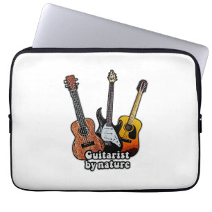 Guitarist by nature. colourful guitars laptop sleeve