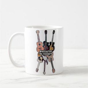 Guitarist by nature. positive quote for guitarists coffee mug