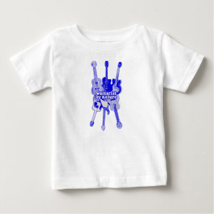 Guitarist by nature. vintage blue guitar baby T-Shirt
