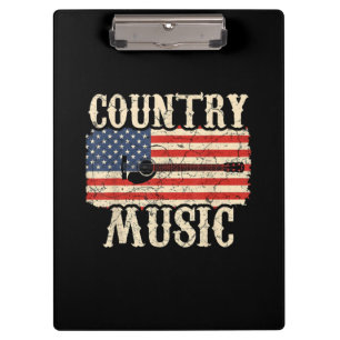 Guitarist Country Music Guitar American Flag Birth Clipboard