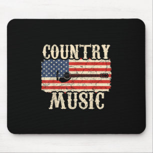 Guitarist Country Music Guitar American Flag Birth Mouse Pad