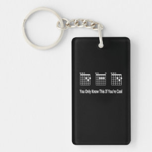 Guitarist Dad Guitar Tab Musical Birthday Keychain