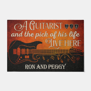 Guitarist Doormat,The Pick Live Here Doormat