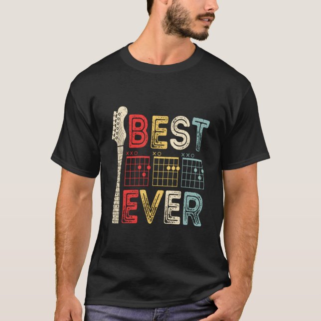 Guitarist Father'S Day Best Dad Ever Dad Chord Gui T-Shirt (Front)