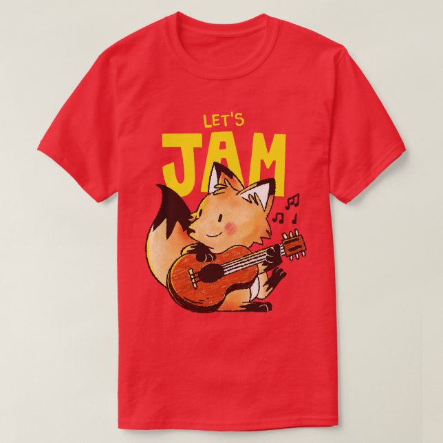 Guitarist Fox  T-Shirt (Design Front)