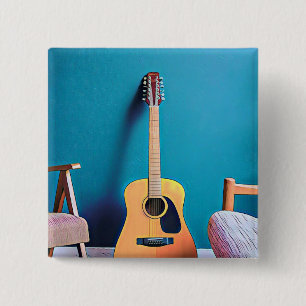 Guitarist gifts 2 inch square button