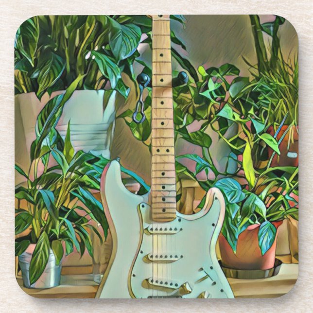 Guitarist gifts coaster (Front)