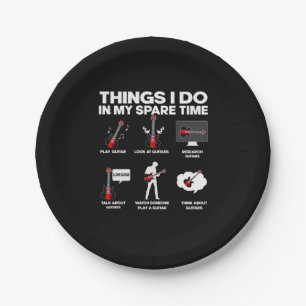 Guitarist Guitar Addicted Guitarist Music Birthday Paper Plate