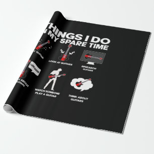 Guitarist Guitar Addicted Guitarist Music Birthday Wrapping Paper