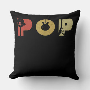 Guitarist Guitar Lover Gifts Ideas Pop Throw Pillow