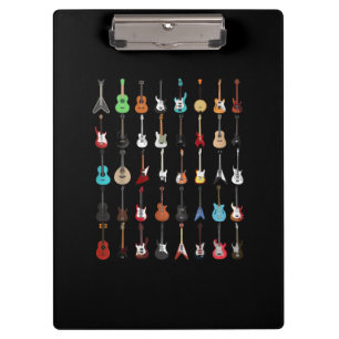 Guitarist Guitar Musical Instrument Rock and Roll Clipboard