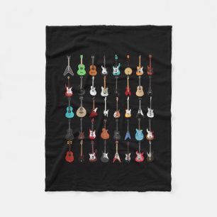 Guitarist Guitar Musical Instrument Rock and Roll Fleece Blanket