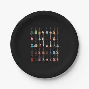 Guitarist Guitar Musical Instrument Rock and Roll Paper Plate
