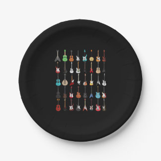 Guitarist Guitar Musical Instrument Rock and Roll Paper Plate