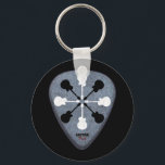 guitarist guitar pick keychain<br><div class="desc">Cool suggestion for the guitar player</div>