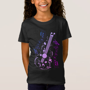 Guitarist Guitar Player Music Purple Girl T-Shirt