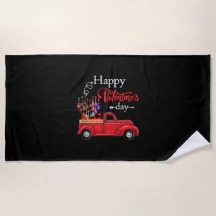 Guitarist Happy Valentines Day Guitarist Birthday Beach Towel