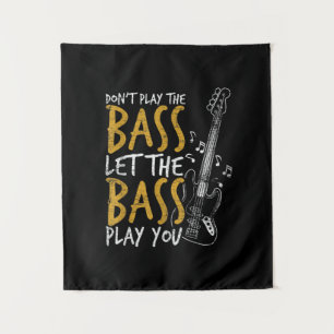 Guitarist Let The Bass Guitar Birthday Tapestry