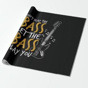Guitarist Let The Bass Guitar Birthday Wrapping Paper
