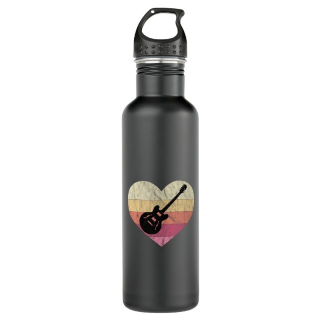 Guitarist Loves Playing Blues Guitar 710 Ml Water Bottle (Front)