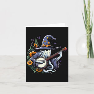 Guitarist Music Funny Ghost Playing Njo Halloween Card