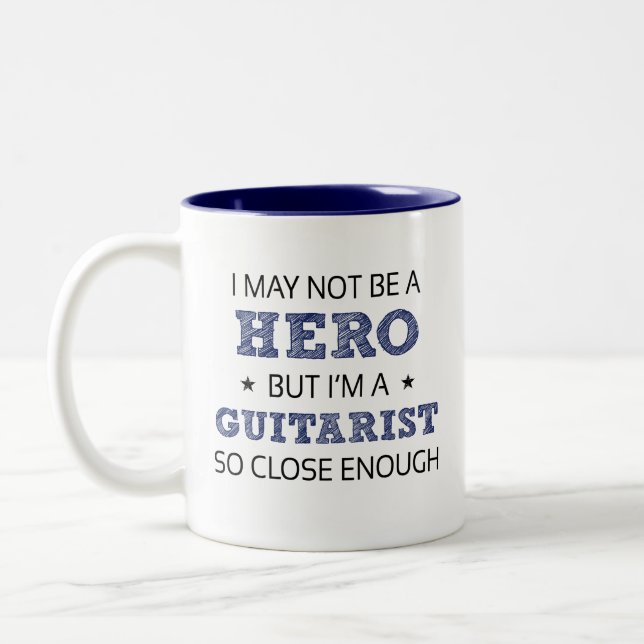 Guitarist Novelty Two-Tone Coffee Mug (Left)