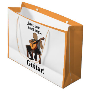 Guitarist Playing Guitar Birthday Large Gift Bag