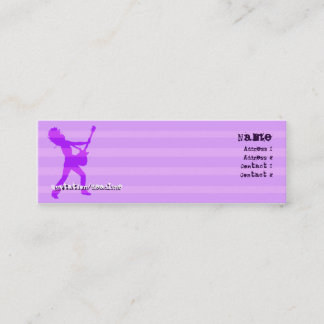 Guitarist Stripes Purple - Skinny Mini Business Card