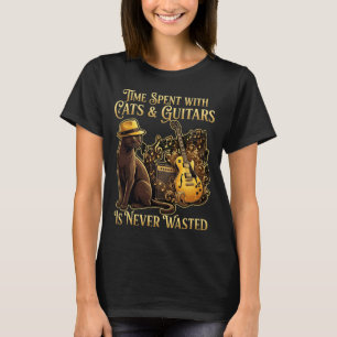 Guitarist Time Spent with Cats and Guitars is Neve T-Shirt