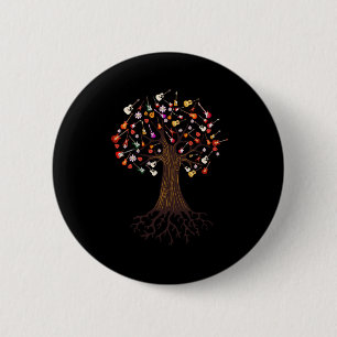 Guitarist Tree Guitar Birthday 2 Inch Round Button