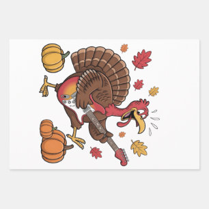 Guitarist Turkey Electric Guitar Concert Music Wrapping Paper Sheet