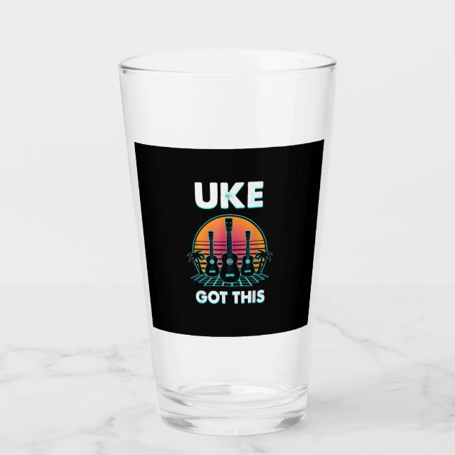 Guitarist Uke Got This Birthday Glass (Front)