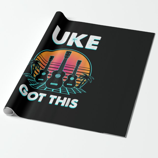 Guitarist Uke Got This Birthday Wrapping Paper (Unrolled)