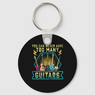 Guitarist You Can Never Have Too Many Guitars Xmas Keychain