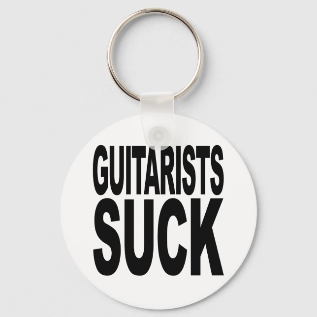 Guitarists Suck Keychain (Front)