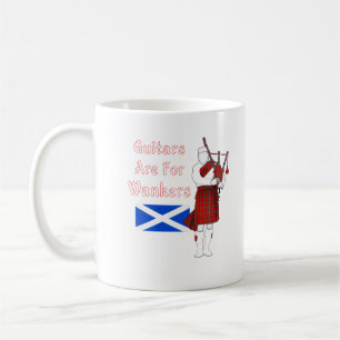 Guitars Are For Wankers Funny Bagpiper Coffee Mug