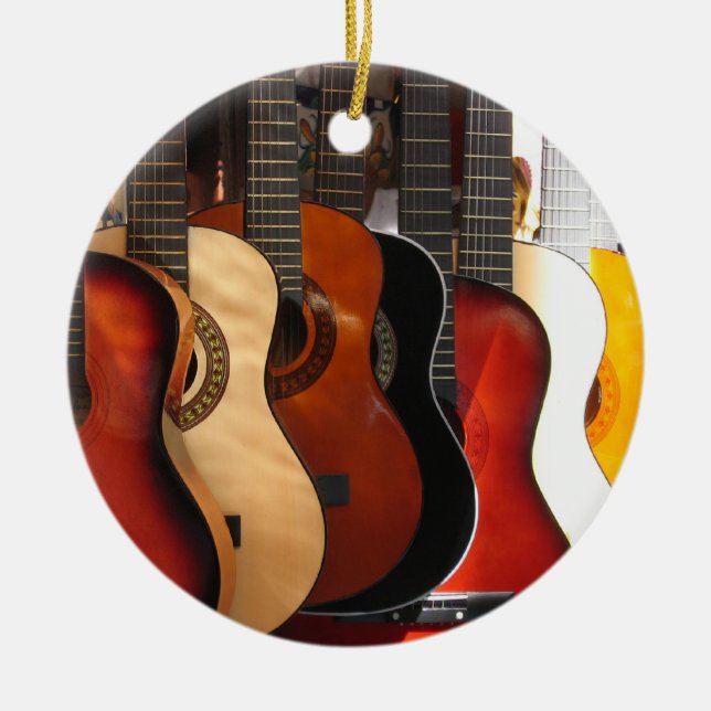 Guitars Ceramic Ornament (Front)