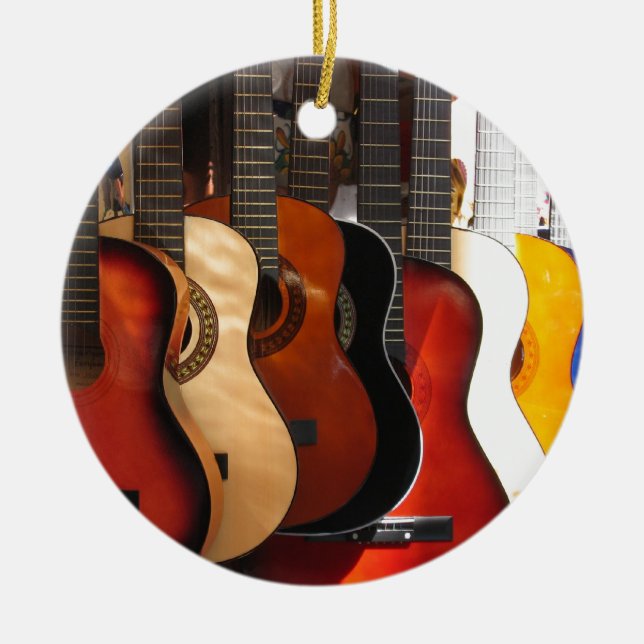 Guitars Ceramic Ornament (Front)