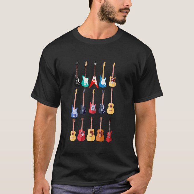 Guitars Guitar Player Trendy Guitarist Guitar Musi T-Shirt (Front)