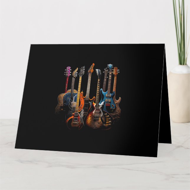 Guitars guitarists gift card (Front)