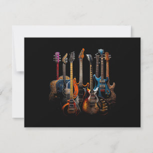 Guitars guitarists gift holiday card